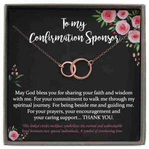 Best 14k Rose Gold Eternity Necklace For Confirmation Sponsor