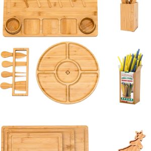 Best Bamboo Kitchenware Set - Perfect Housewarming & Wedding Gift