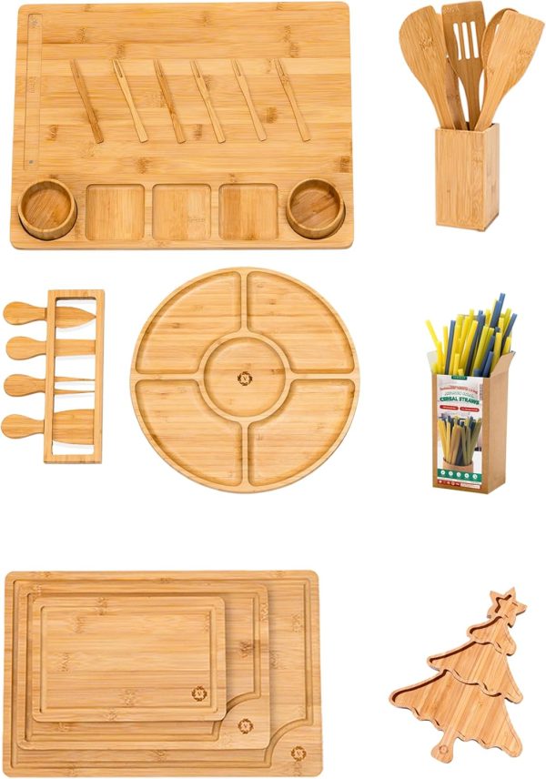 Best Bamboo Kitchenware Set - Perfect Housewarming & Wedding Gift