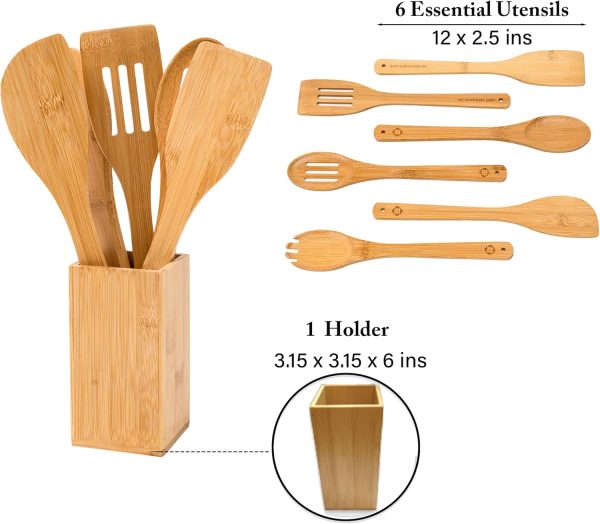 Best Bamboo Kitchenware Set - Perfect Housewarming & Wedding Gift - Image 6