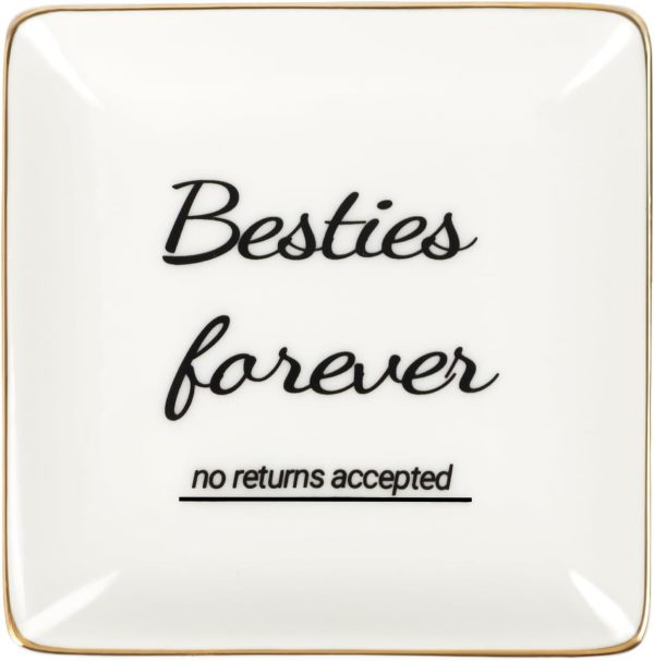 Best Friend Gift Ceramic Jewelry Tray - Perfect Birthday Present