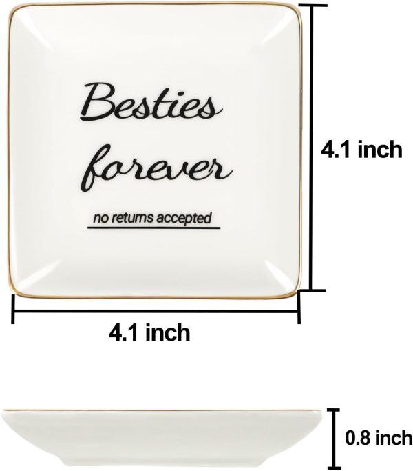 Best Friend Gift Ceramic Jewelry Tray - Perfect Birthday Present - Image 2