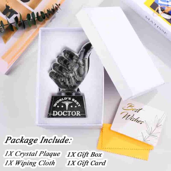 Top Doctor Gifts: Crystal Plaque For Appreciation - Image 2