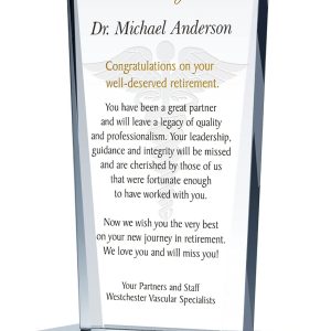 Best Personalized Crystal Retirement Plaque For Doctors