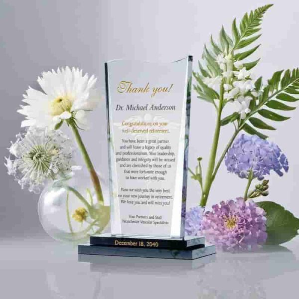 Best Personalized Crystal Retirement Plaque For Doctors - Image 2