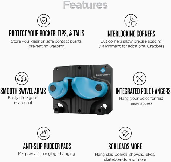 Best Ski & Snowboard Wall Rack | Secure Non-slip Storage - Image 6