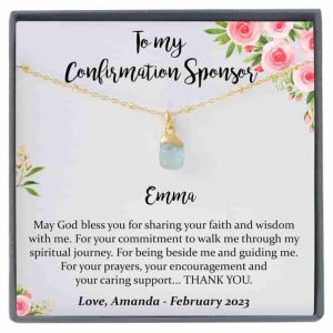 Best Personalized Birthstone Necklace For Confirmation Sponsor