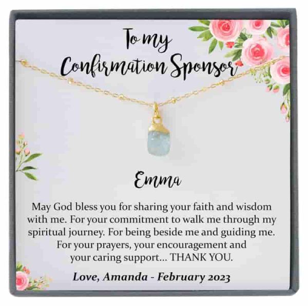 Best Personalized Birthstone Necklace For Confirmation Sponsor