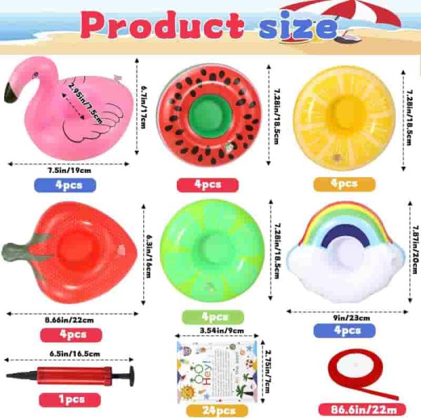 24 Set End Of Year Student Gifts - Fun Floating Cup Holders - Image 2