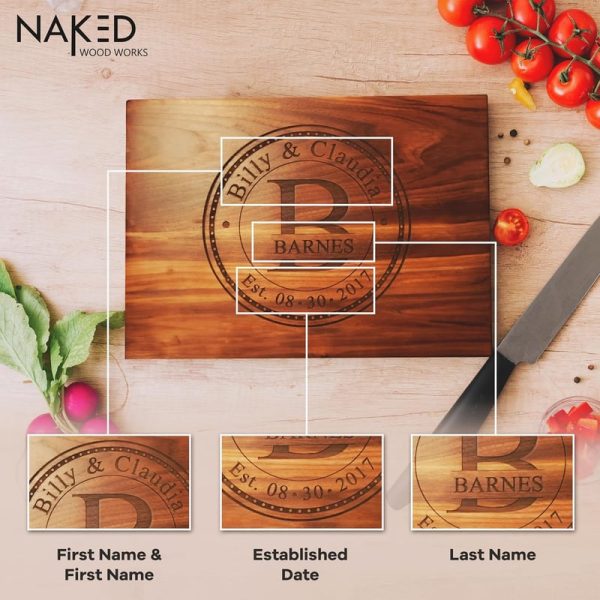 Best Personalized Cutting Board - Custom Wedding & Anniversary Gift - Image 2