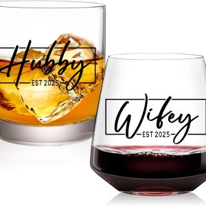 Best Wedding Glass Set For Couples Est 2025