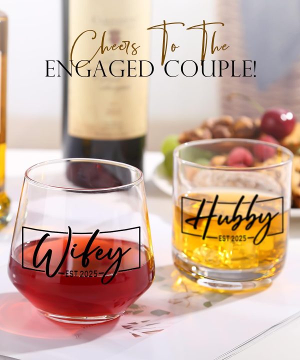 Best Wedding Glass Set For Couples Est 2025 - Image 2