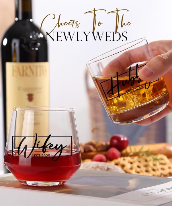 Best Wedding Glass Set For Couples Est 2025 - Image 6