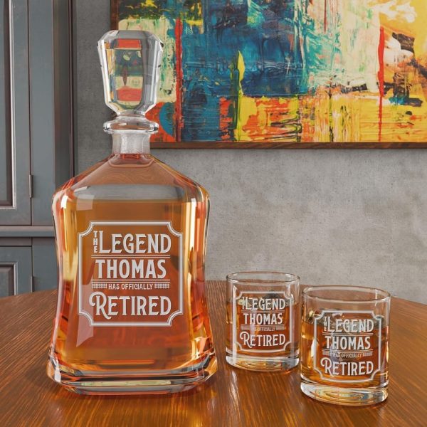 Best Retirement Gifts For Men - Personalized Whiskey Decanter Set