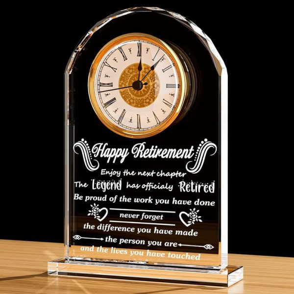 Best Crystal Clock Retirement Gifts For Women & Men