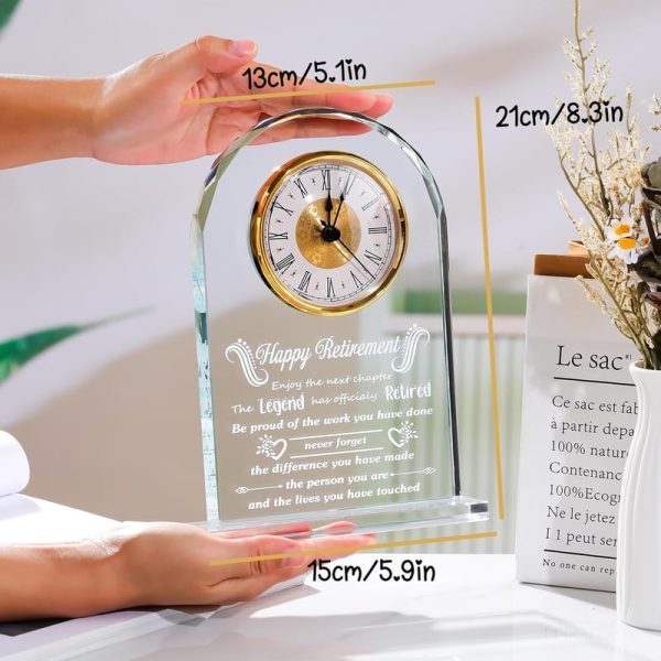 Best Crystal Clock Retirement Gifts For Women & Men - Image 4