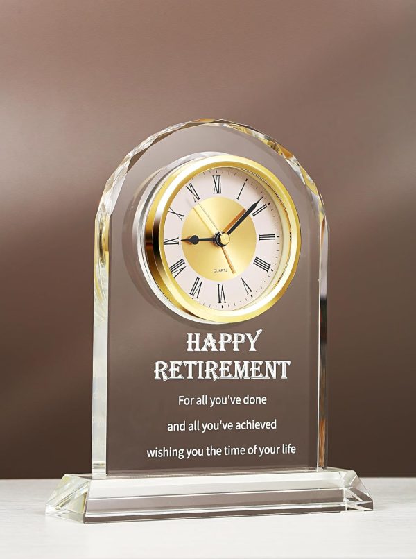 Best Crystal Retirement Clock Gift: Unique Farewell Plaque