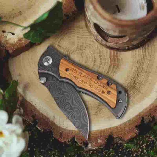 Best 45th Anniversary Gift Knife For Him - Sapphire Keepsake - Image 2
