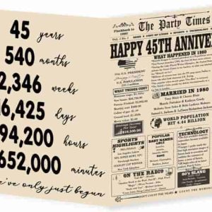 Funny 45th Anniversary Card - Perfect Sapphire Gift