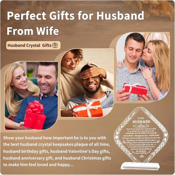 Best Crystal Engraving Plaque Gift For Husband - Anniversary & Birthday - Image 4