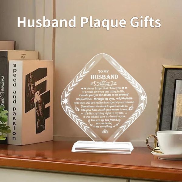 Best Crystal Engraving Plaque Gift For Husband - Anniversary & Birthday - Image 6