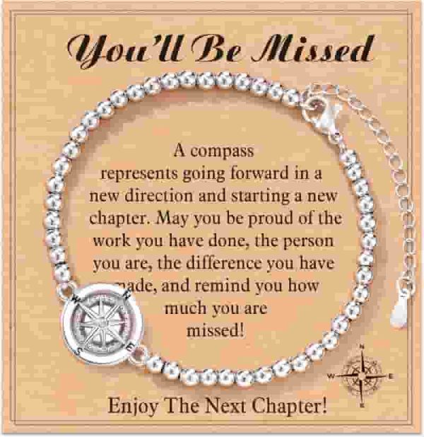 Best 2025 Retirement Gifts For Women - Compass Bracelet