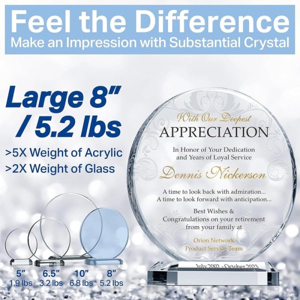 Best Personalized Crystal Retirement Gift Plaque For Employees - Image 4