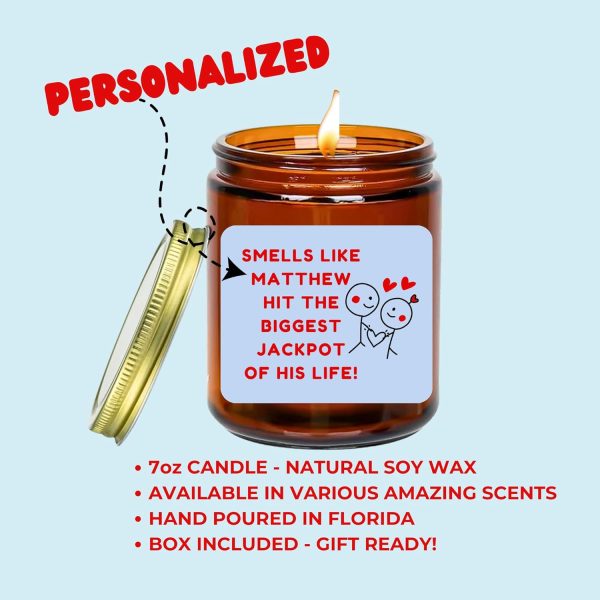 Best Engagement Gift 2025 - Funny Personalized Candle, 7oz - Image 2