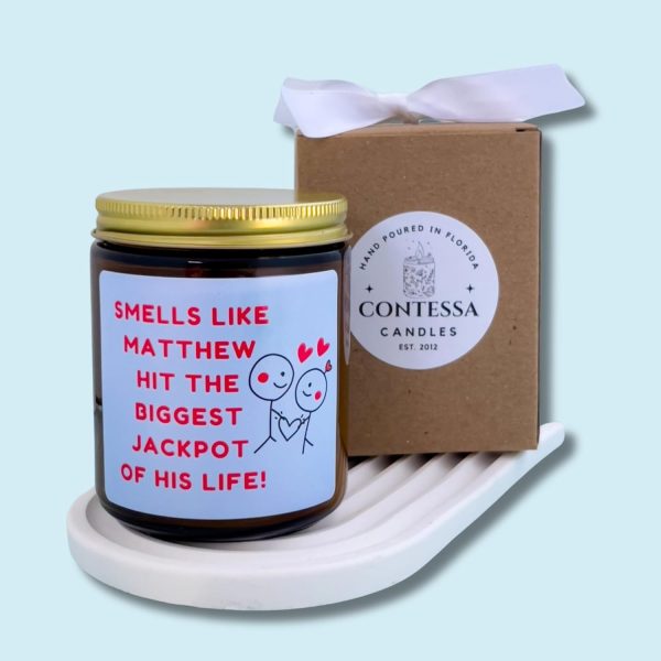 Best Engagement Gift 2025 - Funny Personalized Candle, 7oz - Image 4