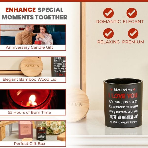 Best Romantic Candle Gift - I Love You Vanilla & Lavender - Image 3