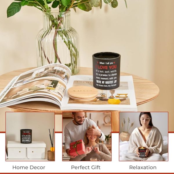 Best Romantic Candle Gift - I Love You Vanilla & Lavender - Image 4