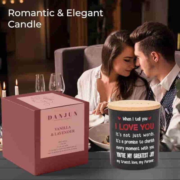 Best Romantic Candle Gift - I Love You Vanilla & Lavender - Image 5