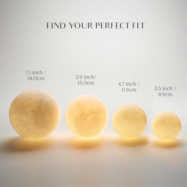Mydethun 3d Moon Lamp - Touch Control Led Night Light Gift - Image 2