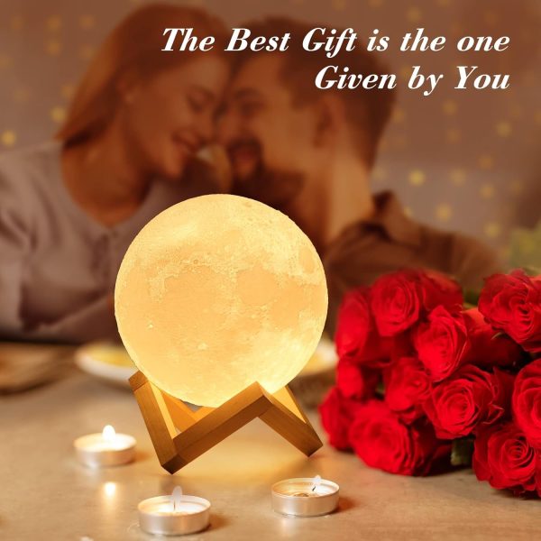 Mydethun 3d Moon Lamp - Touch Control Led Night Light Gift - Image 3