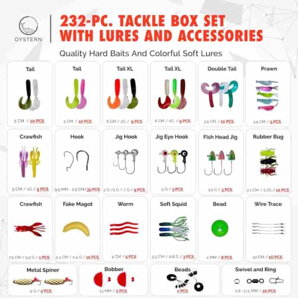 232pcs Fishing Lure Kit - Best Bass & Trout Fishing Gear - Image 4