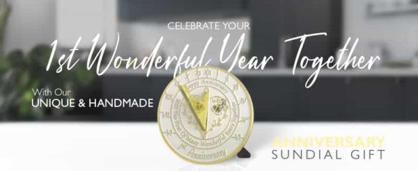 Handmade Sundial Gift For 1st Wedding Anniversary - Recycled Metal - Image 3