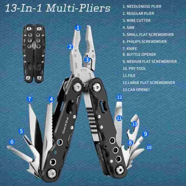 Best Multitool Gift Set For Men – 14-in-1 Pliers, Knife & Tactical Pen - Image 4