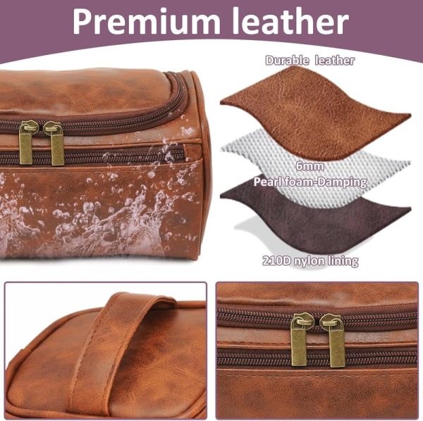 Best Personalized Toiletry Bag For Men - Custom Leather Gift - Image 4