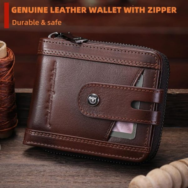 Bullcaptain Rfid Blocking Leather Wallet For Men - 14 Card Slots - Image 2