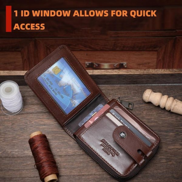Bullcaptain Rfid Blocking Leather Wallet For Men - 14 Card Slots - Image 3