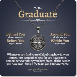 Best Graduate Compass Necklace - Gift For Him