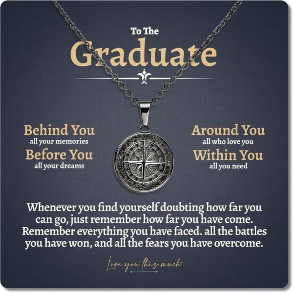 Best Graduate Compass Necklace - Gift For Him