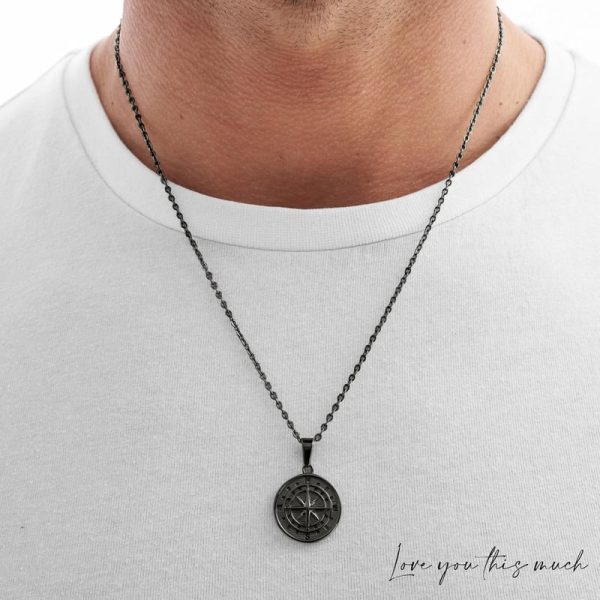 Best Graduate Compass Necklace - Gift For Him - Image 2