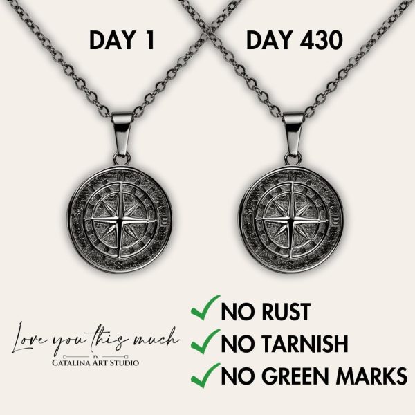 Best Graduate Compass Necklace - Gift For Him - Image 4