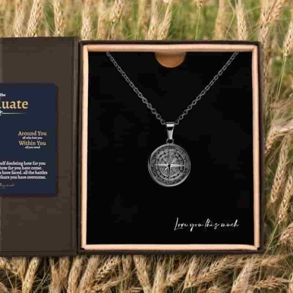 Best Graduate Compass Necklace - Gift For Him - Image 6
