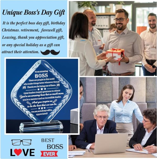 Best Boss Crystal Gift - Engraved Appreciation Keepsake - Image 6