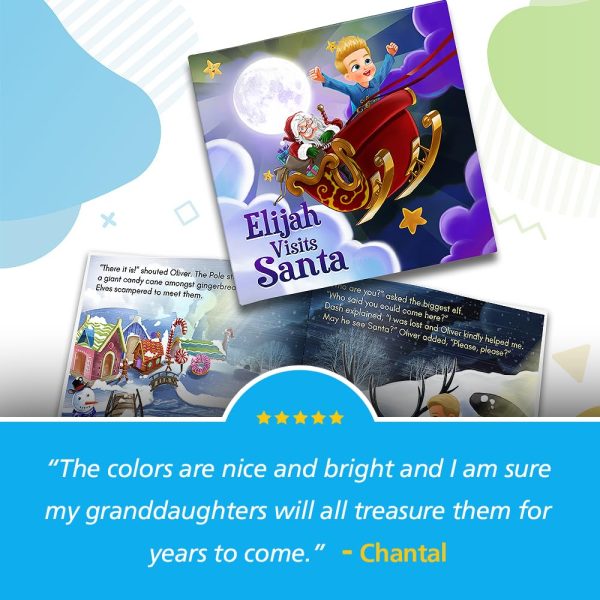 Best Personalized Storybook - 'elijah Visits Santa' - Image 6