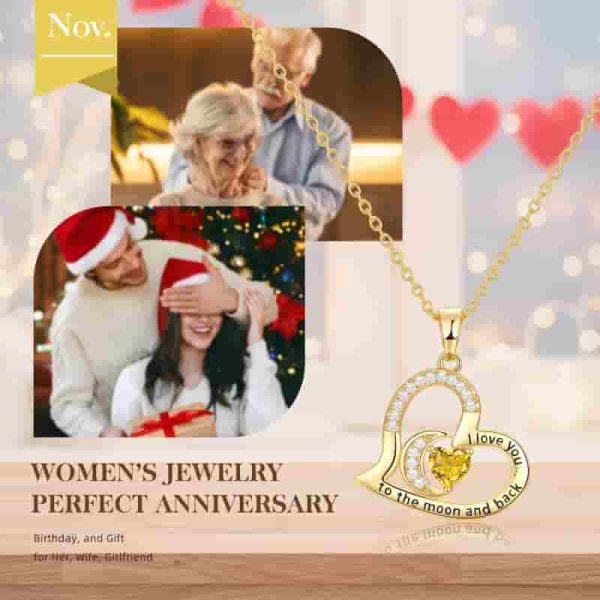 925 Sterling Silver Birthstone Anniversary Necklace For Her - Image 3