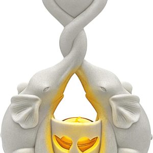Elegant Elephant Candle Holder - Romantic Anniversary Gift Idea