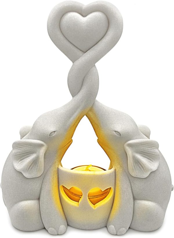 Elegant Elephant Candle Holder - Romantic Anniversary Gift Idea